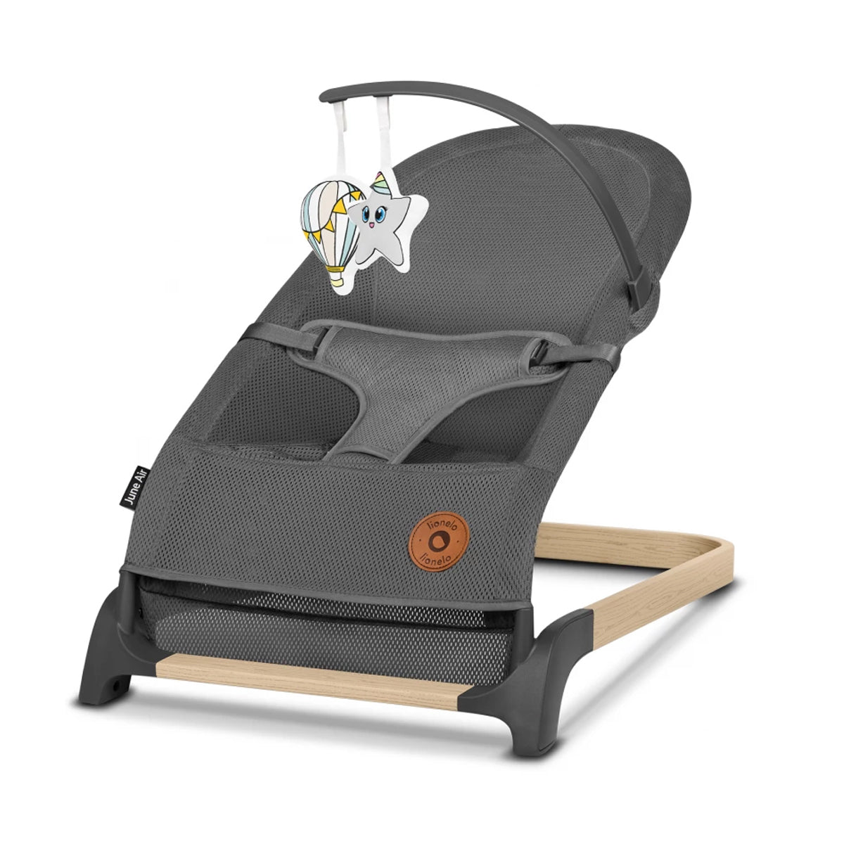 Lionelo June Air Baby Bouncer - Grey Graphite